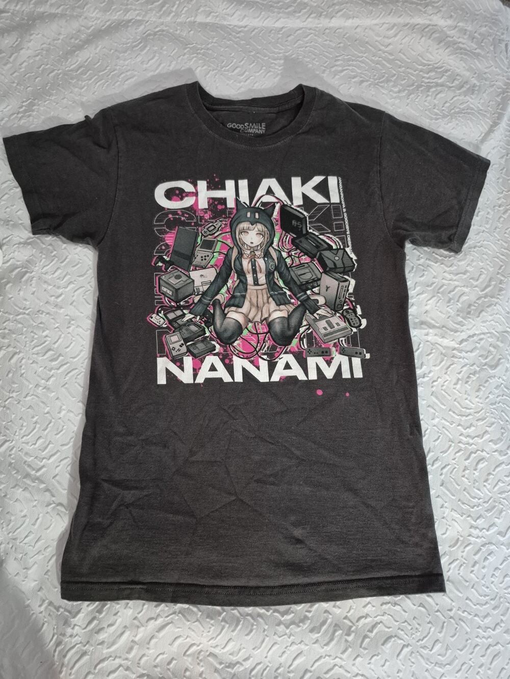 💥 Chiaki Nanami Danganronpa gray Tshirt Adult S Shirt D3